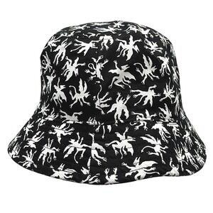 Lurking Class by Sketchy Tank Bucket Hat Devil Pattern‎ Black White Cotton